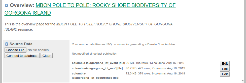 Rocky shore files from Colombia